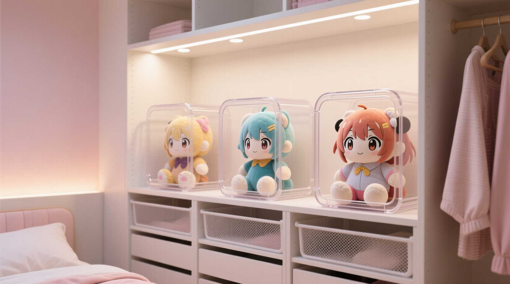 how to store anime plushies without flattening or dust