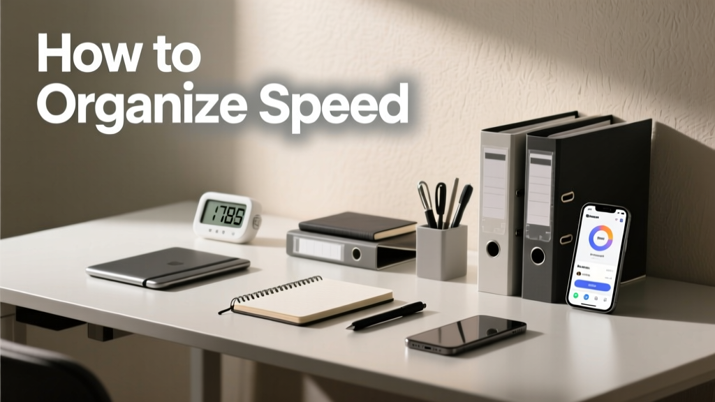 Speed Training Organization: Practical Framework
