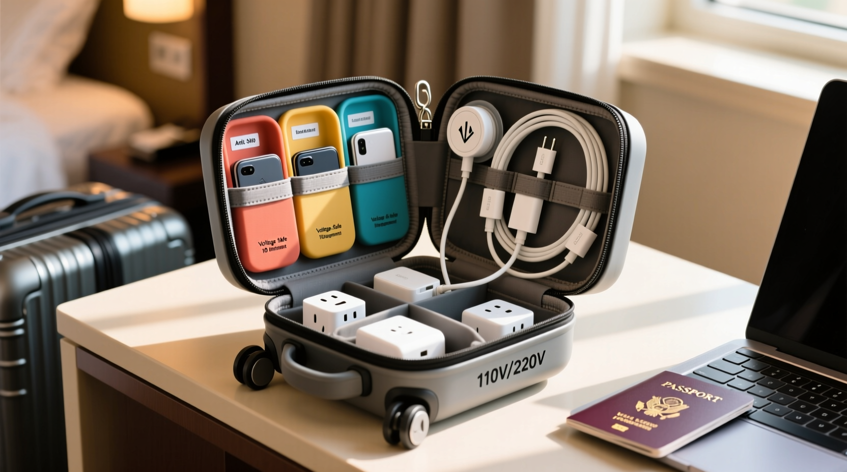 closet organization tips for travel adapters cables
