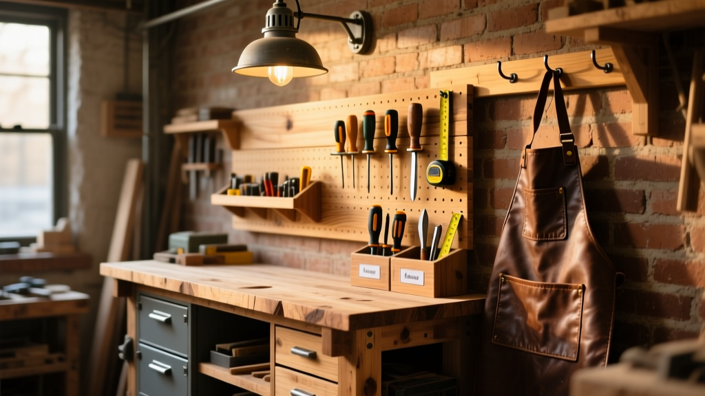 DIY Wall-Mounted Workbench for Small Shops