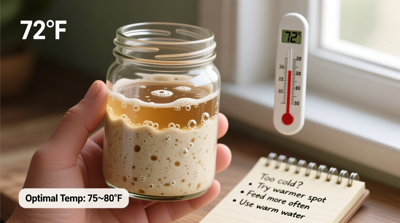 why is my sourdough starter not rising troubleshooting temperature