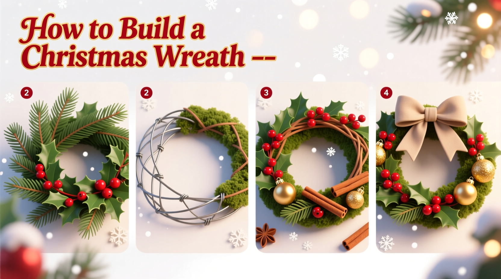 how to build a christmas wreath