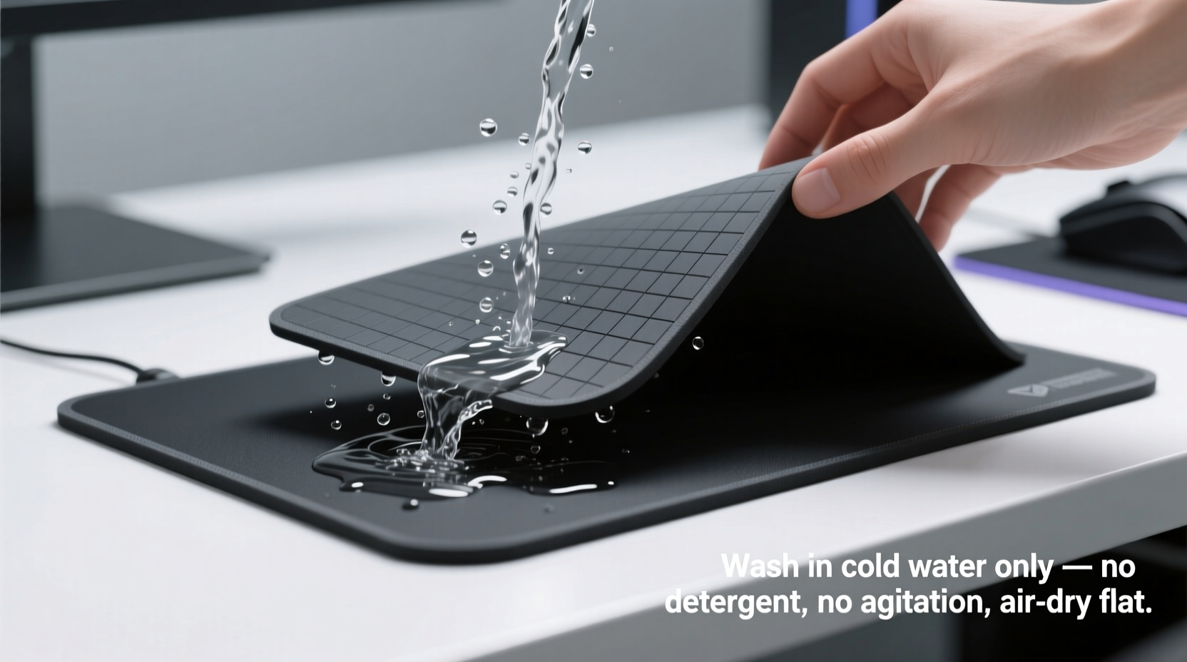 can you wash gaming mouse pads in cold water