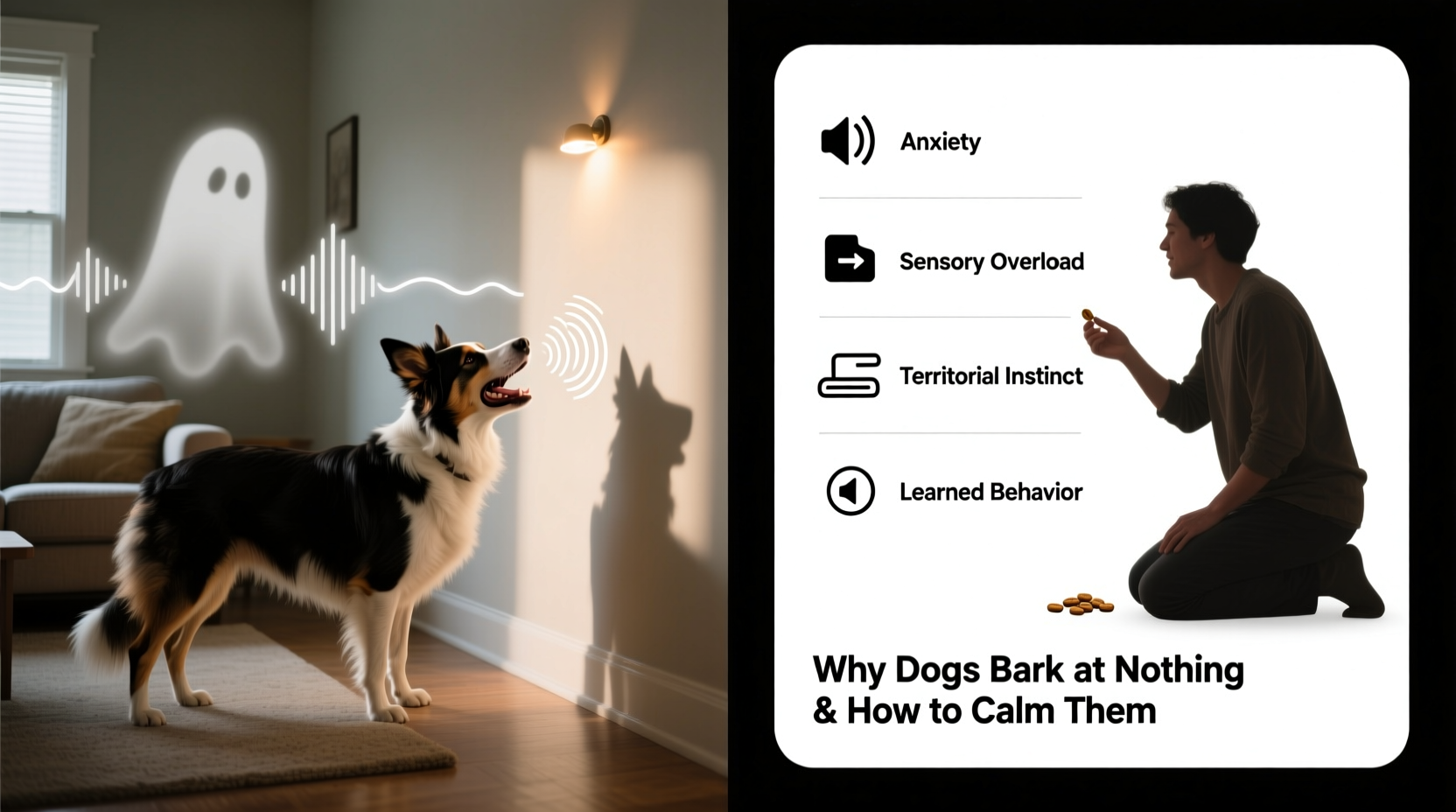 why does my dog bark at nothing behavioral explanations and calm down tips