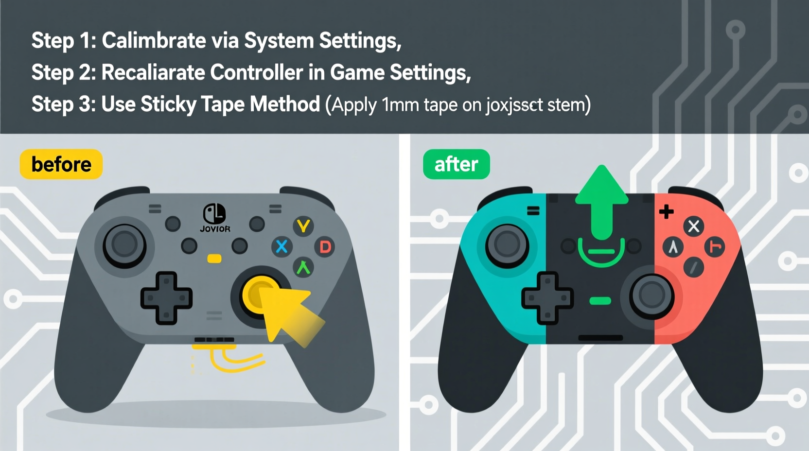 how to fix joy con drift temporarily without taking it apart