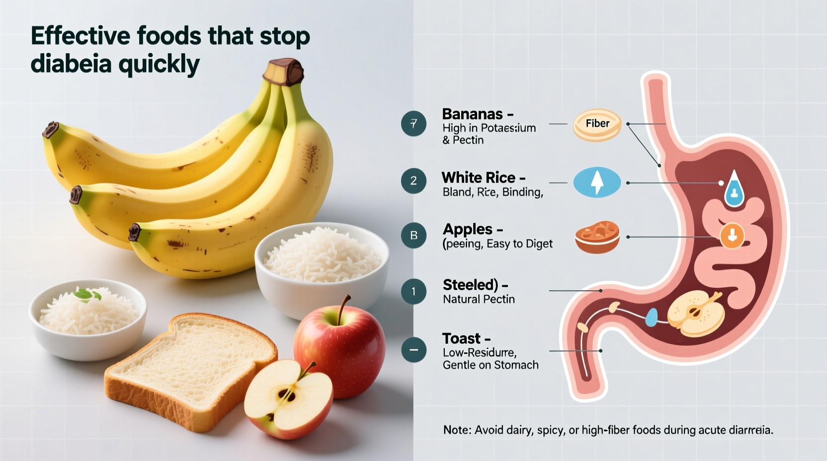 5 Foods That Stop Diarrhea Fast (Science-Backed)