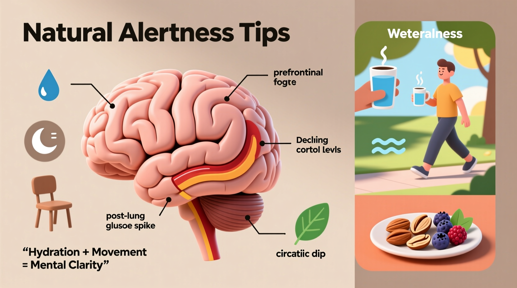 what causes brain fog in the afternoon and how to stay alert naturally