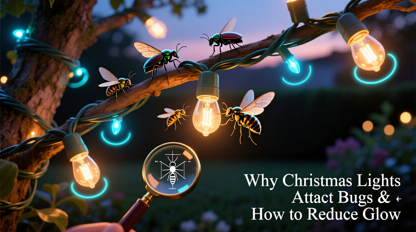 why do christmas lights attract bugs and how to reduce the glow effect