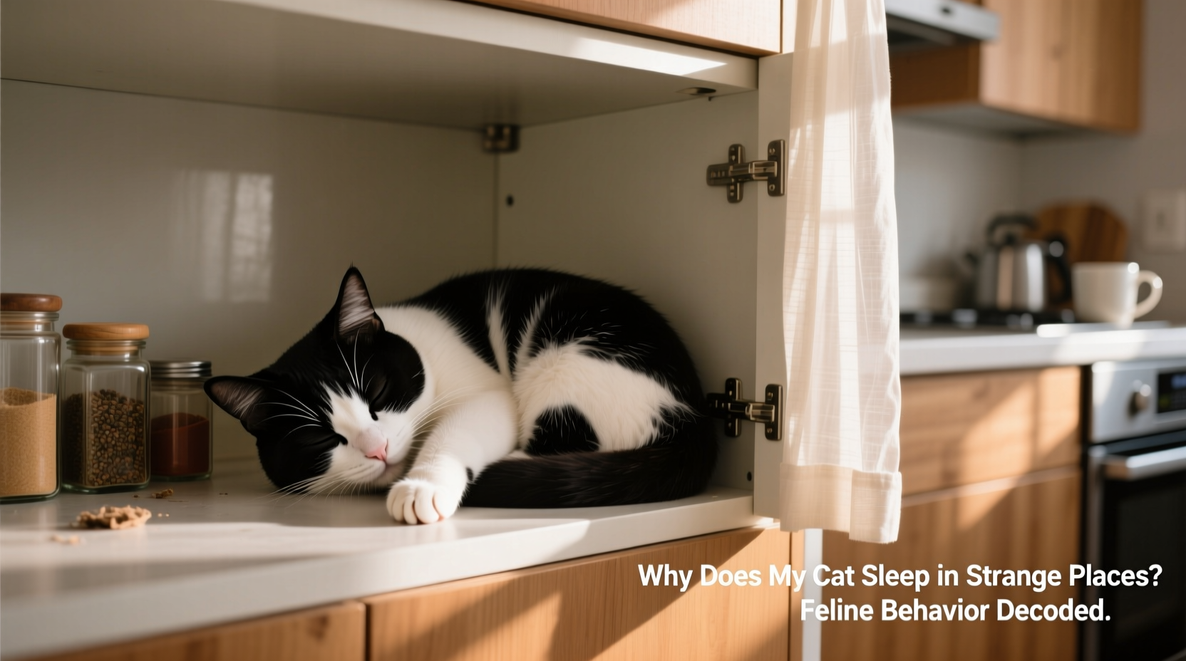 why does my cat sleep in strange places feline behavior decoded