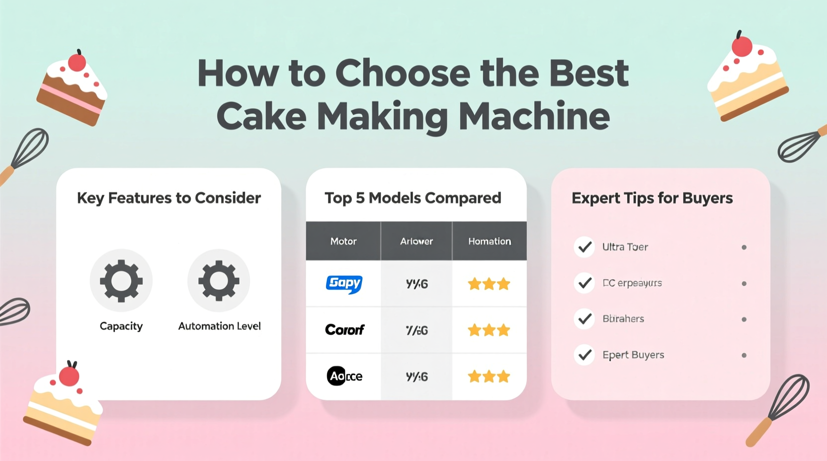 How to Choose the Best Cake Making Machine: A Complete Buying Guide