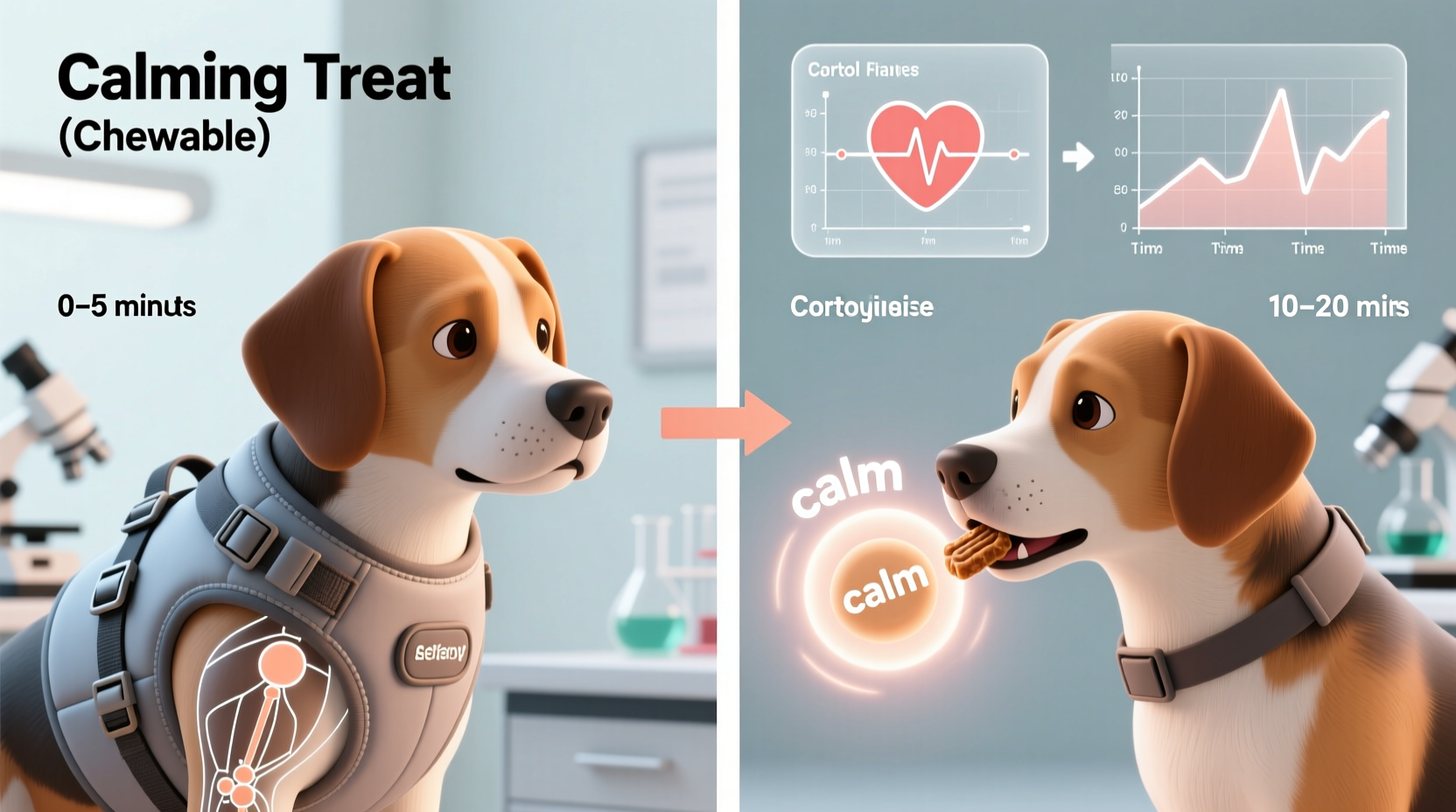 dog anxiety vest vs calming treats which works faster