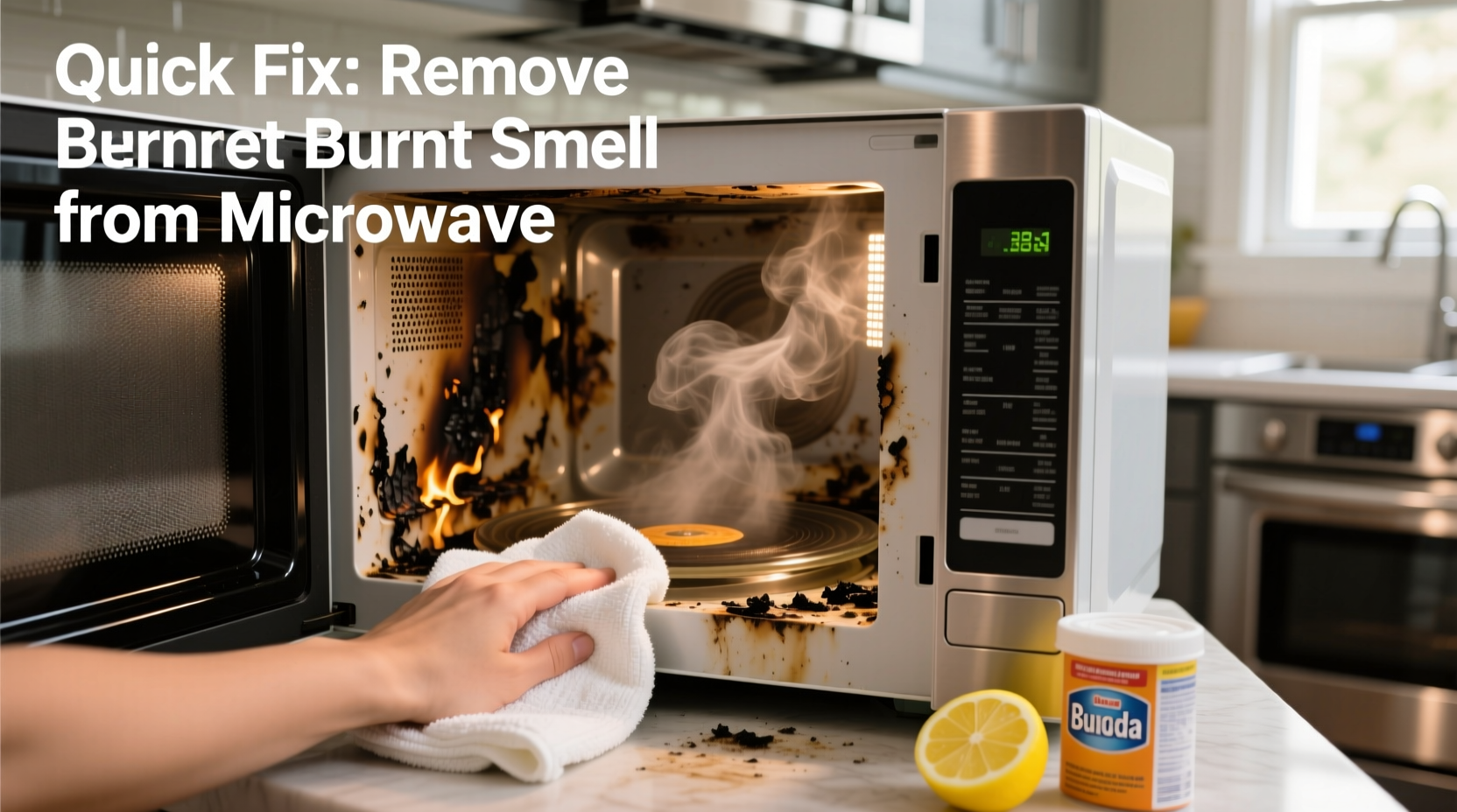 how to get burnt smell out of microwave quick cleaning hacks