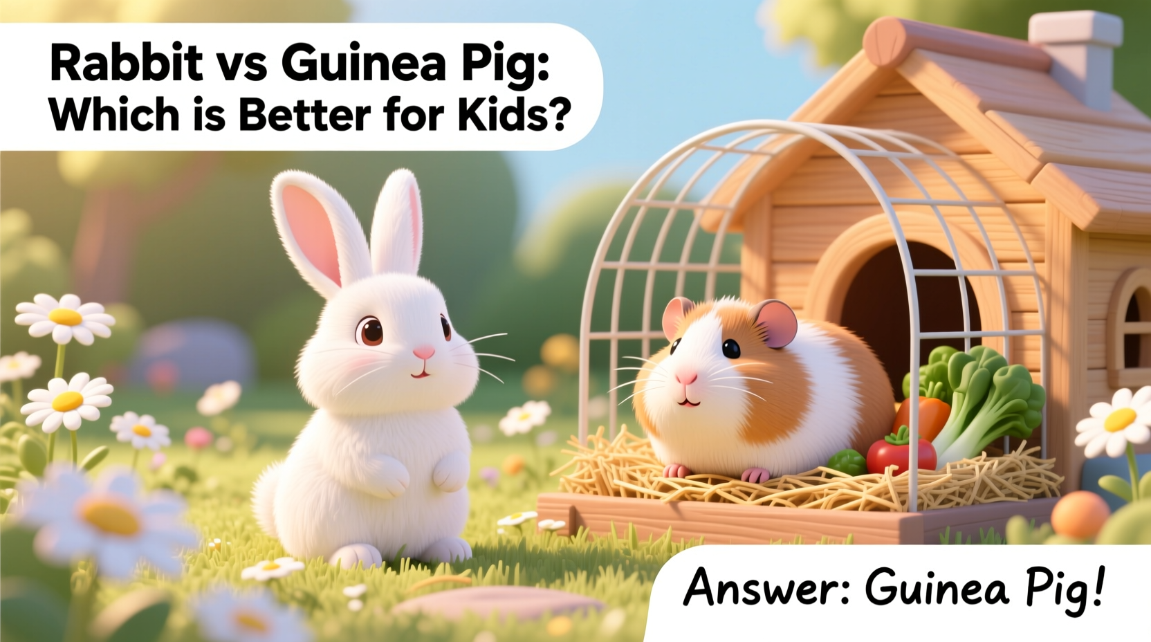 rabbit vs guinea pig which small pet is better for kids