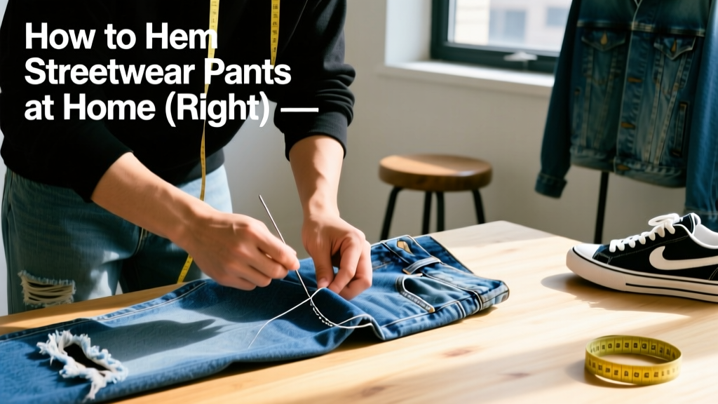 How to Hem Streetwear Pants at Home (Right)