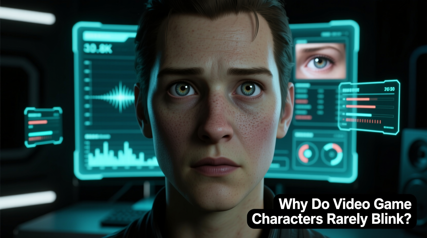 why do video game characters rarely blink and does it affect realism