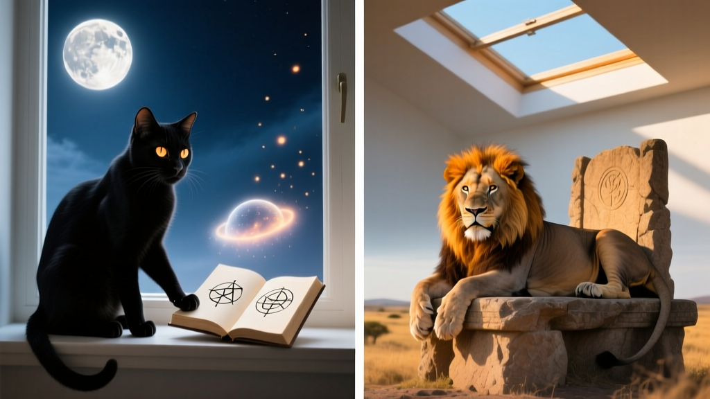 Cat vs Lion: Dream Symbol Comparison