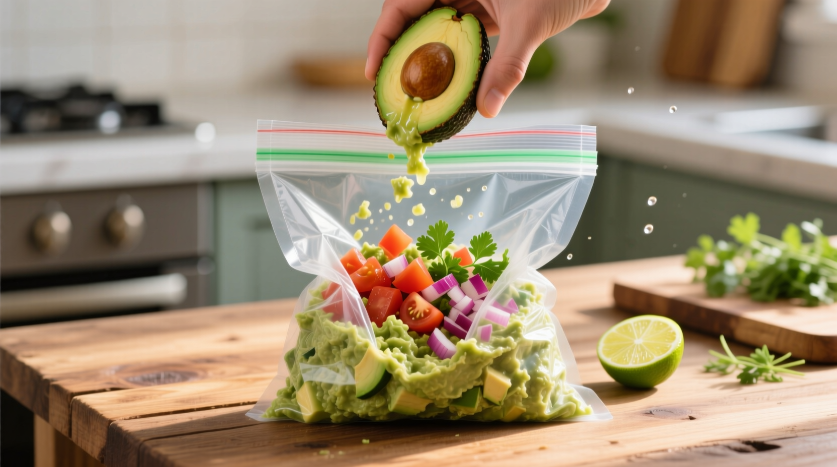 make guacamole in a bag for portable no cleanup go an