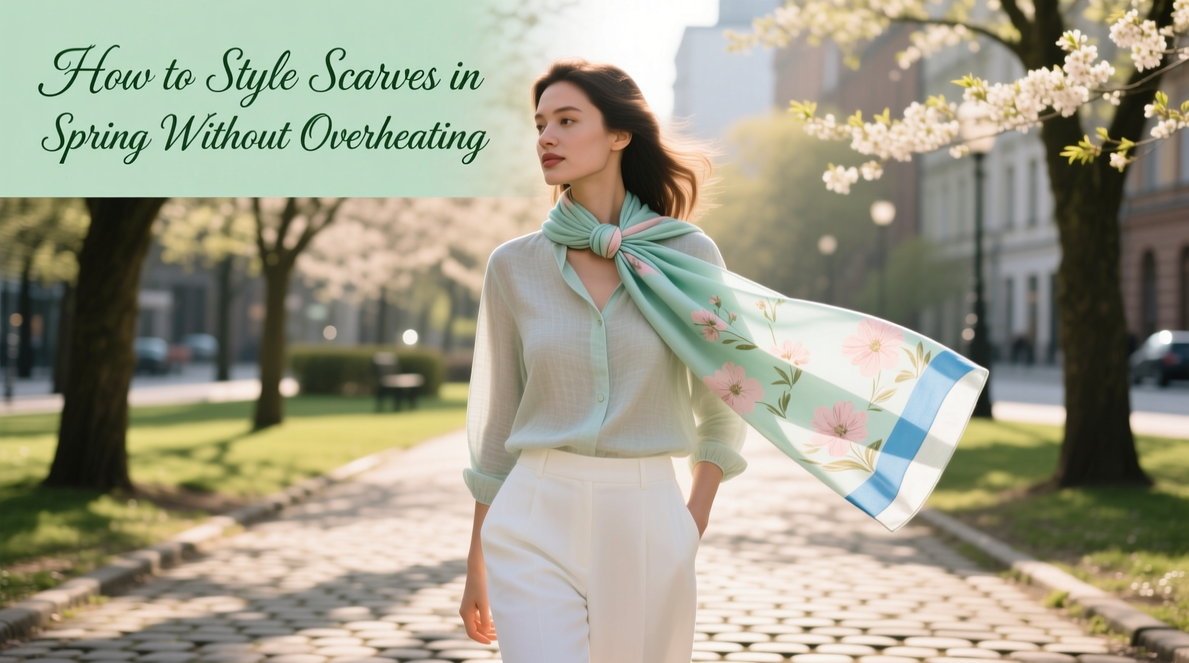 how to style scarves in spring without overheating