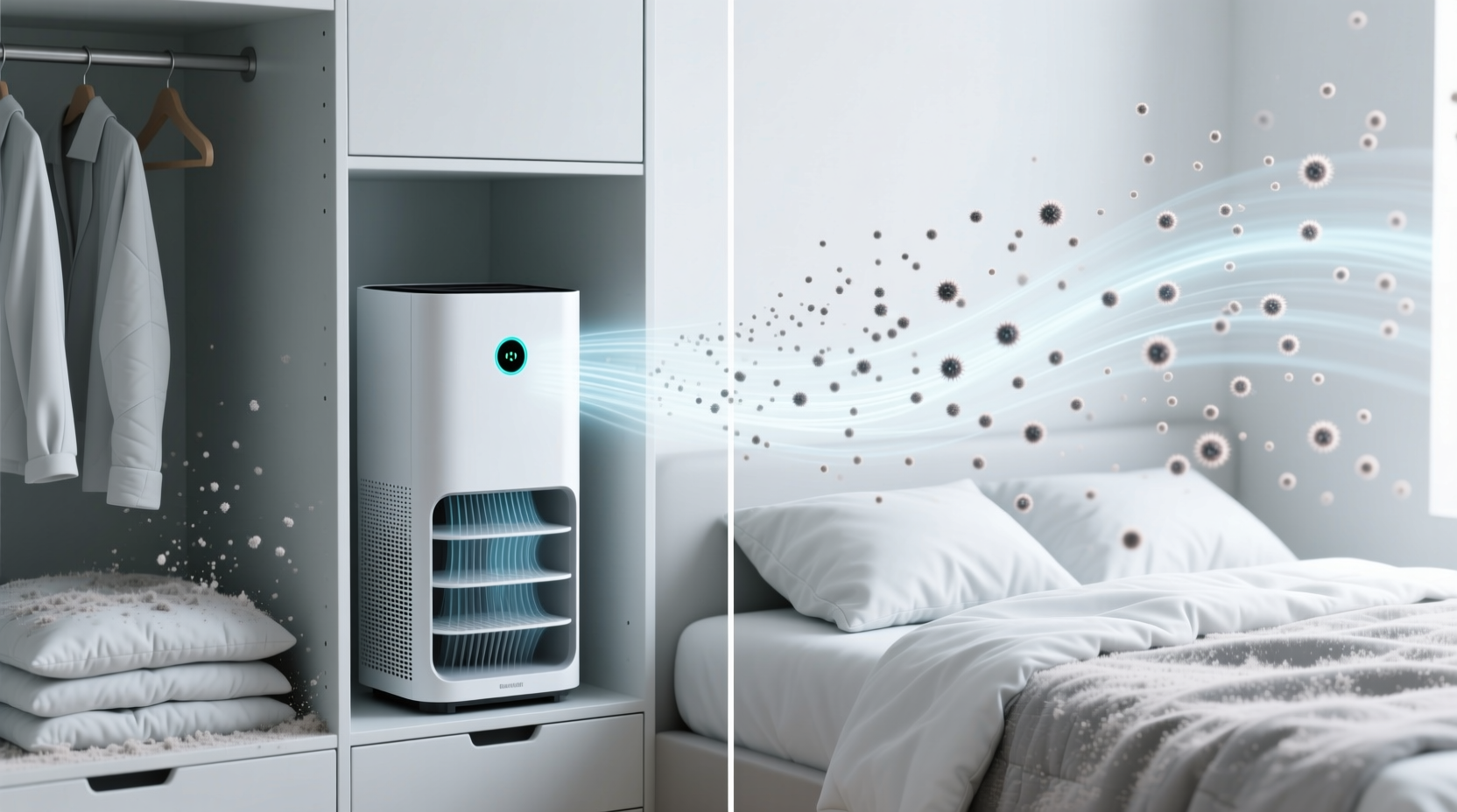 closet air purifier effectiveness for allergens