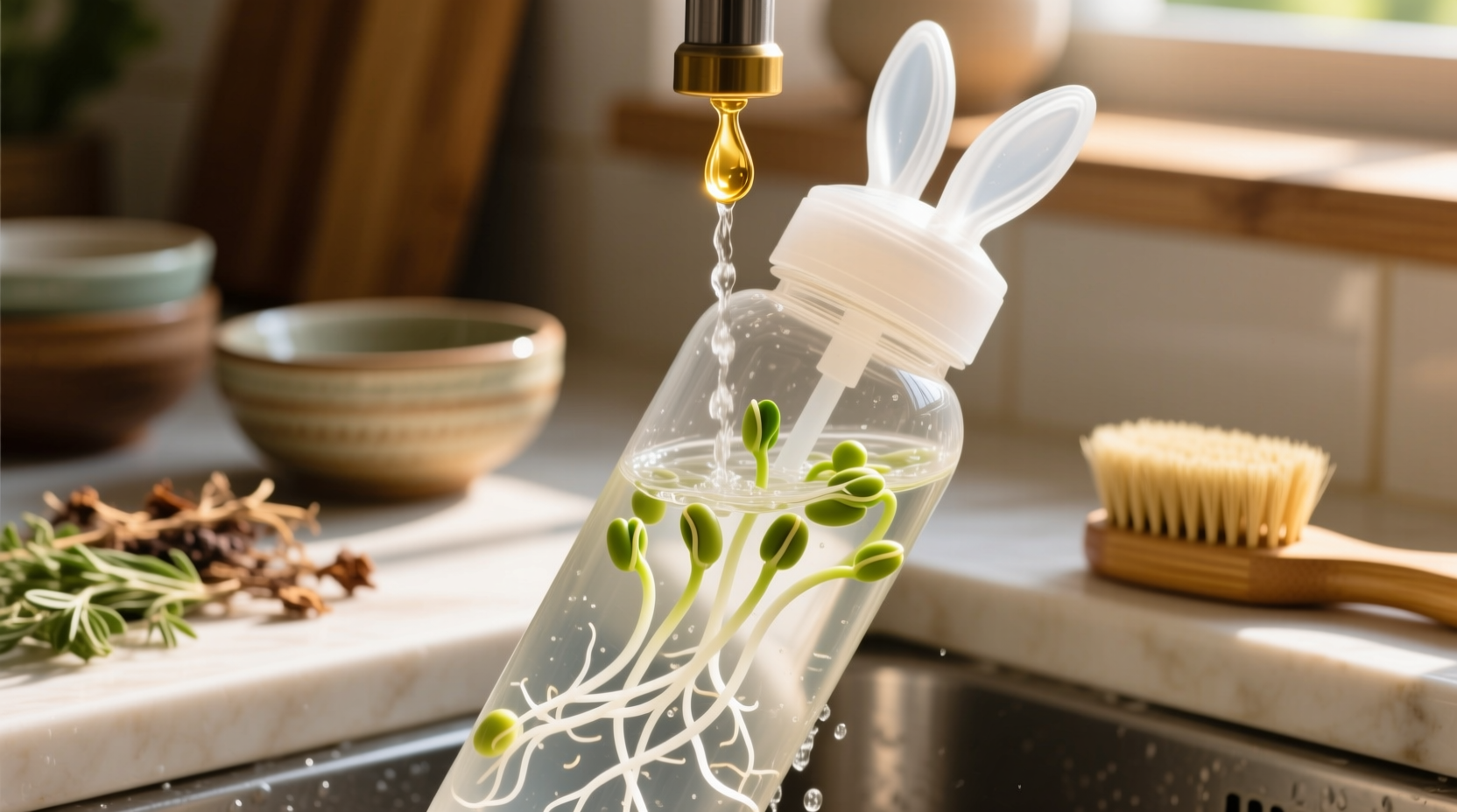 eco friendly rabbit water bottle cleaning