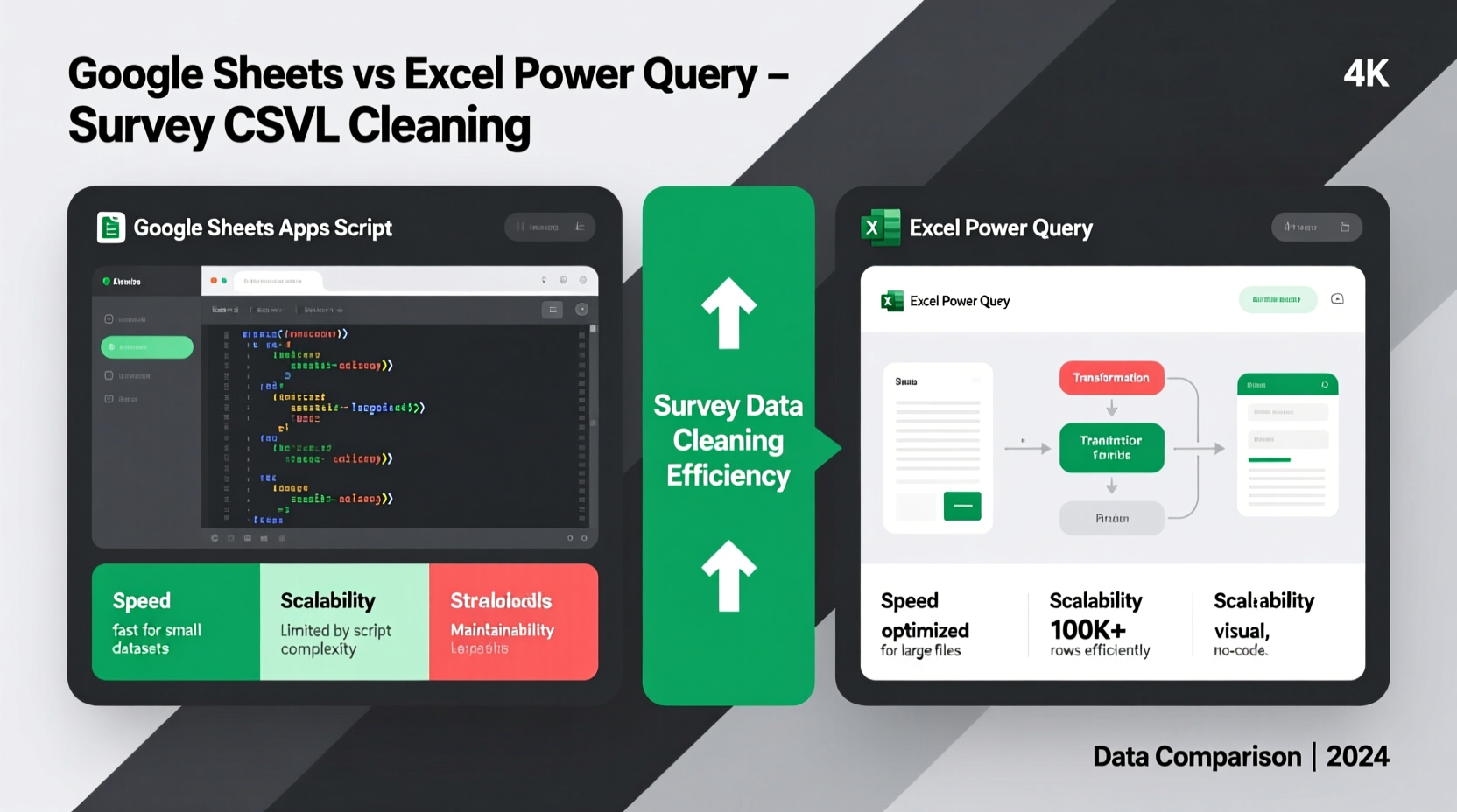 Sheets Script vs Power Query for Survey CSVs