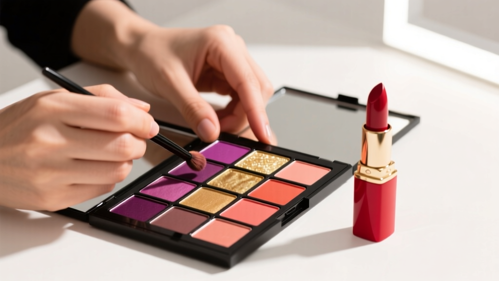Lipstick with Green Eyeshadow: 7-Color Matching Framework