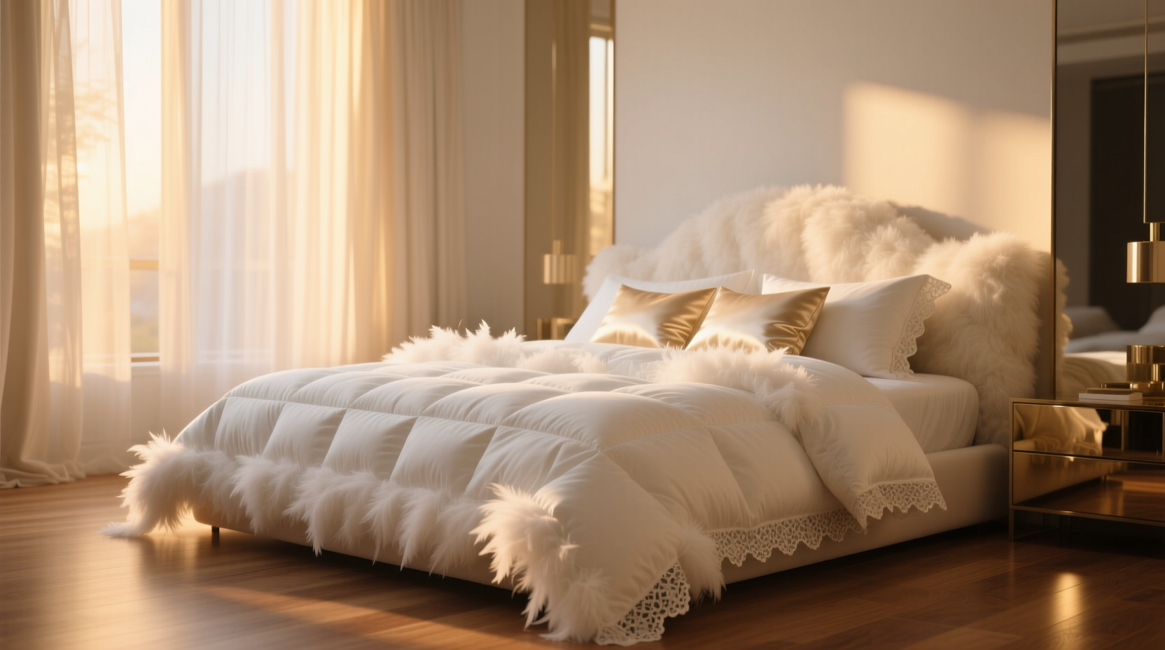 this simple trick is the key to a luxurious fluffy bed