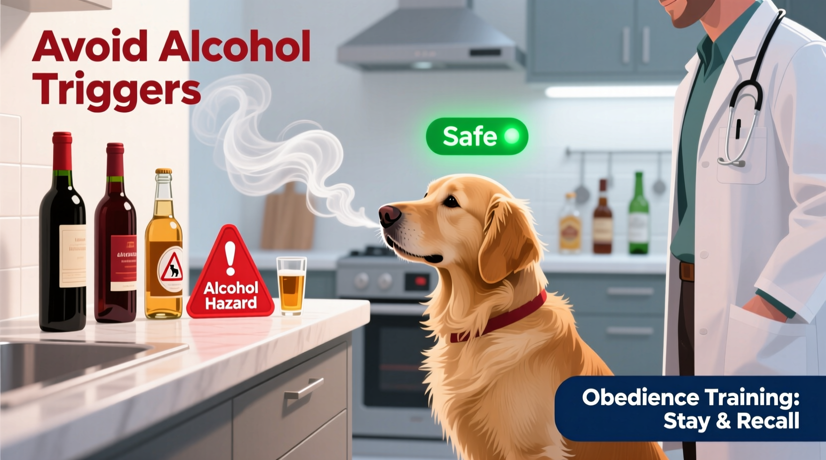 how to train your dog around alcohol smells safety and obedience tips