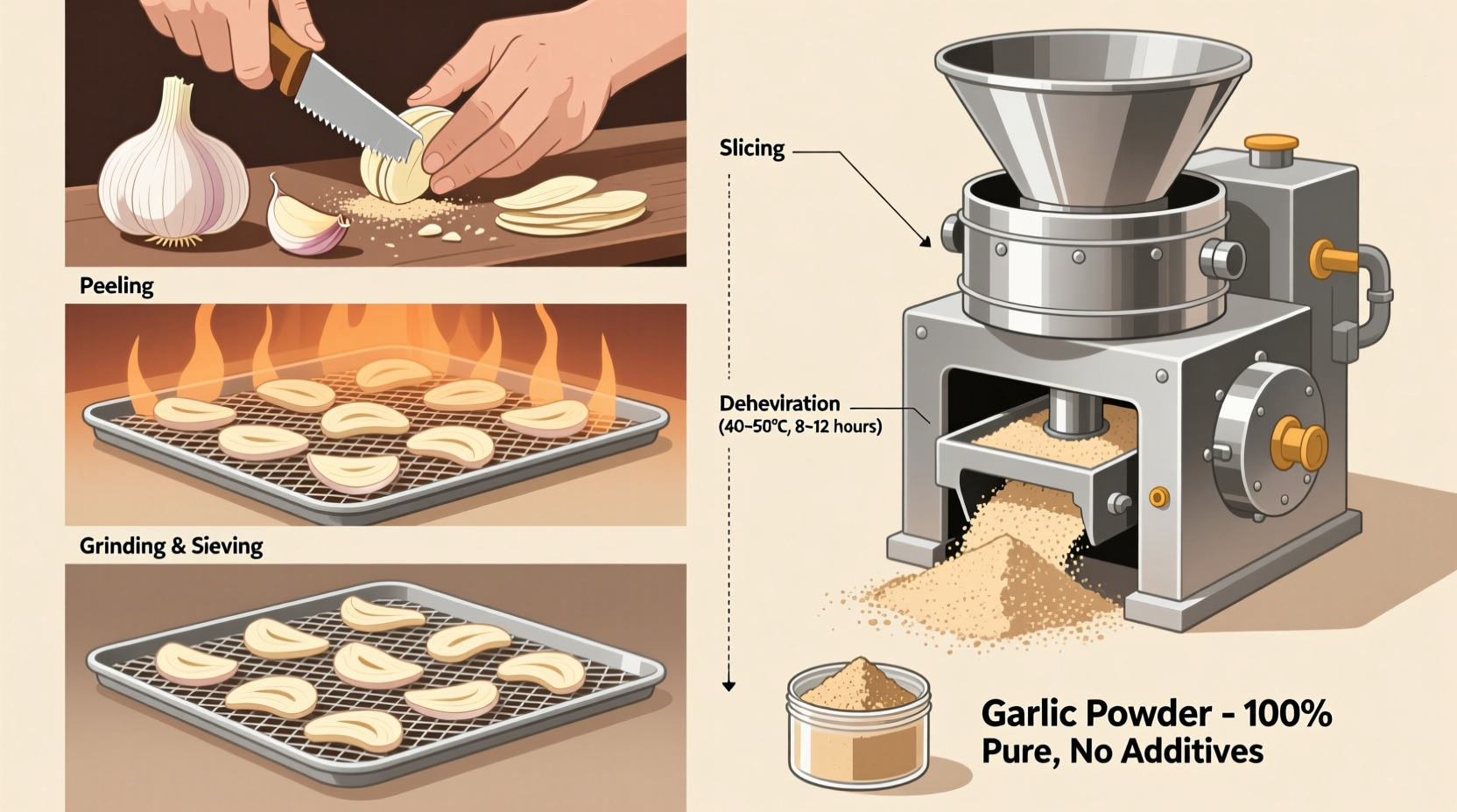 How Garlic Powder Is Made: Commercial Process Revealed