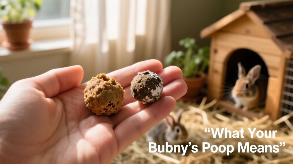Hand holding a fresh, crumbly fecal pellet next to a dry, hardened one for comparison