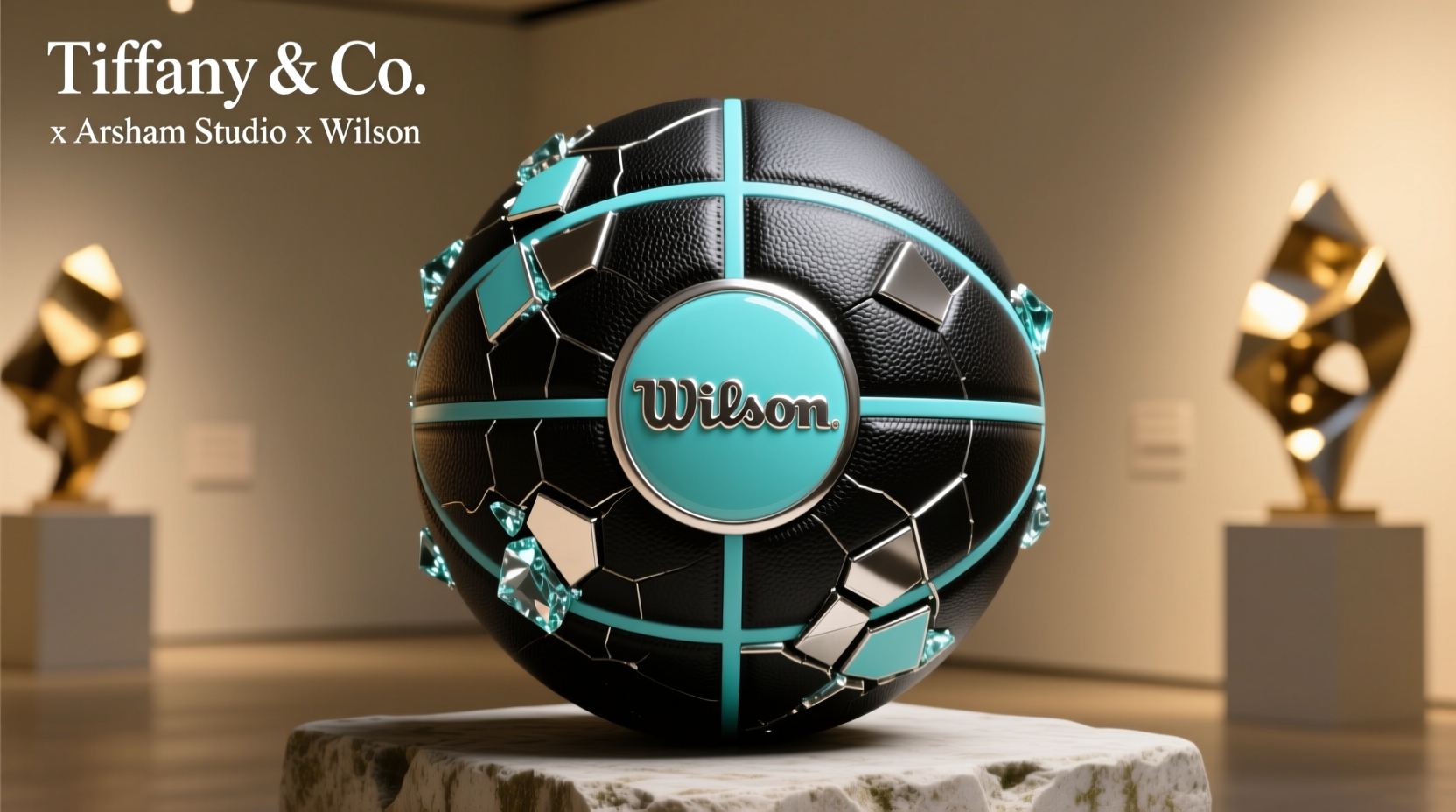 tiffany co x arsham studio x wilson basketball on white