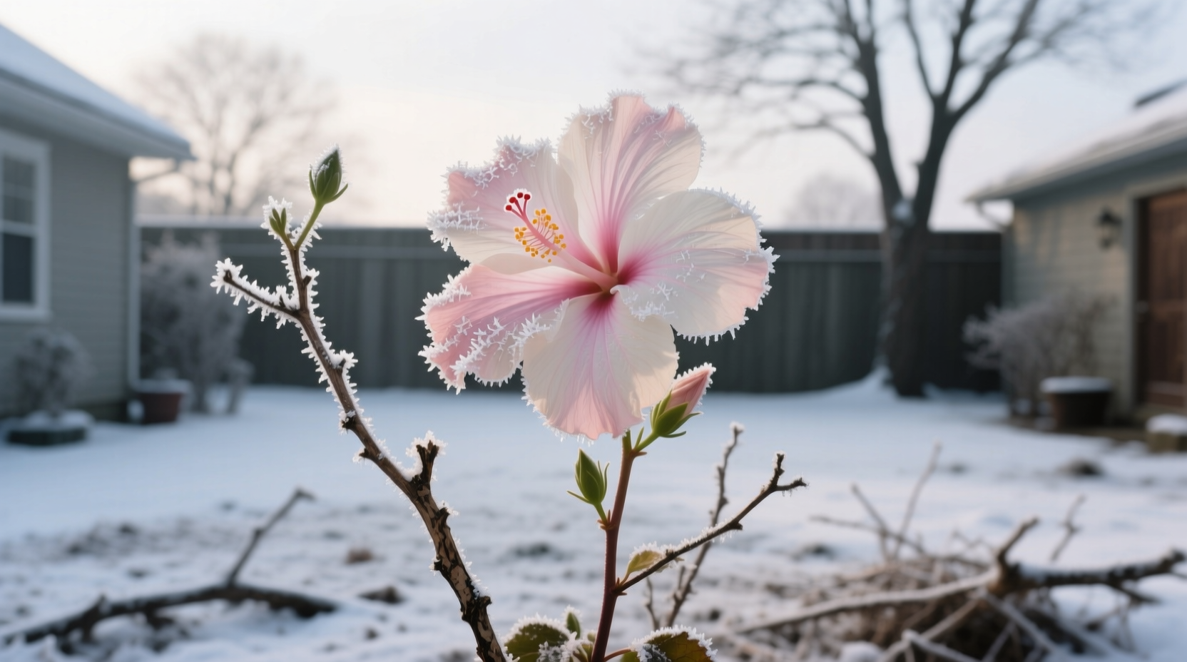 what does a hibiscus look like in the winter