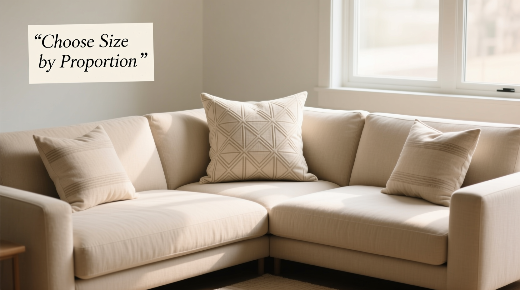 how to choose the right size throw pillow for your sectional couch