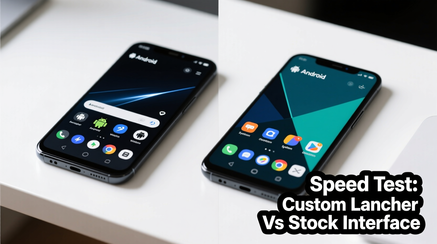 android launcher vs stock interface which makes phones faster