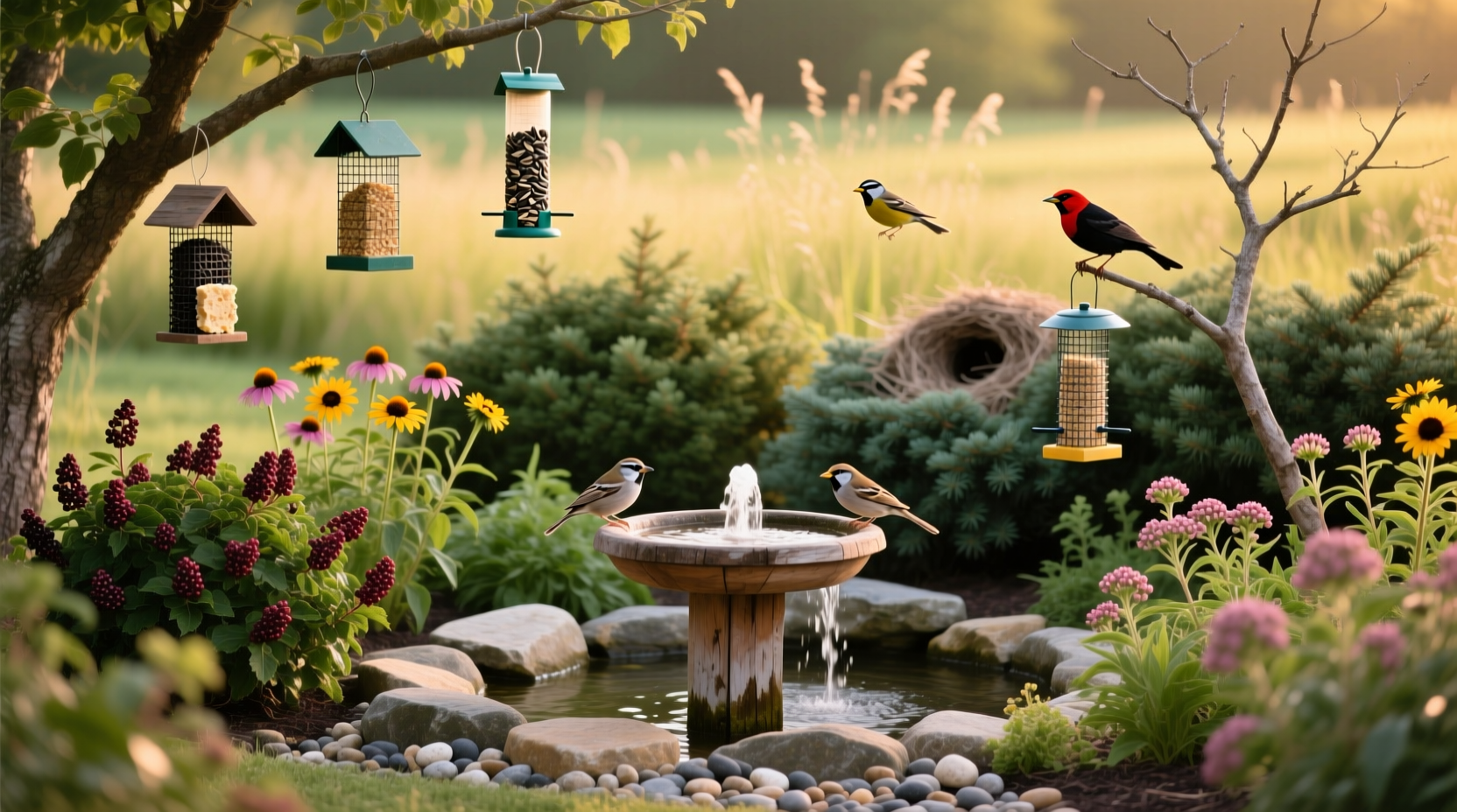 how to create a low maintenance backyard habitat for local birds