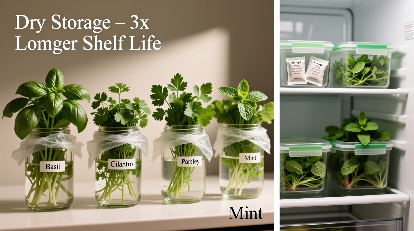 how to store fresh herbs so they last three times longer