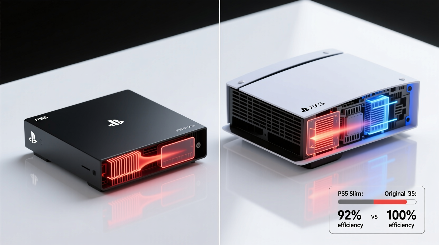 ps5 slim vs original console does the size reduction affect cooling efficiency