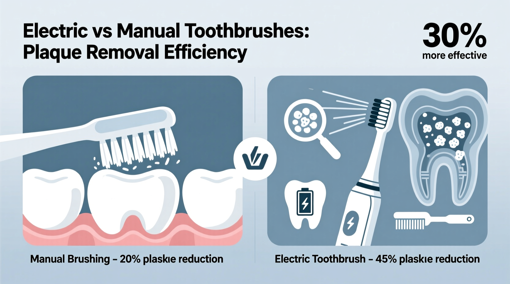 are electric toothbrushes better than manual ones for plaque