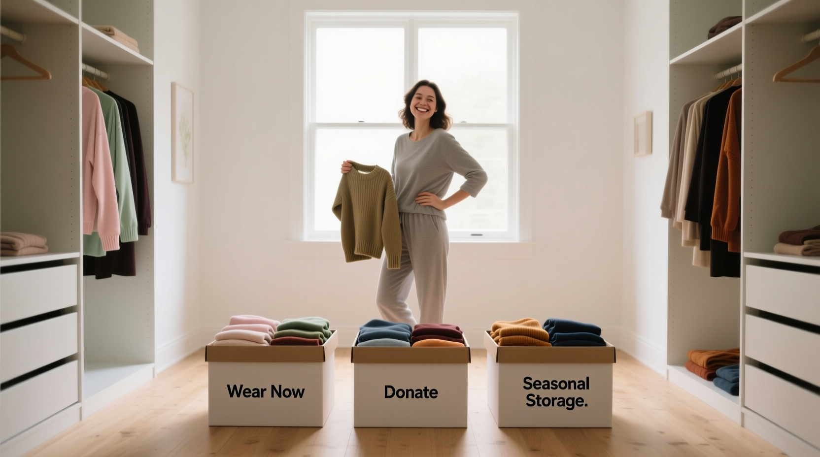 closet organization tips seasonal swap in minutes