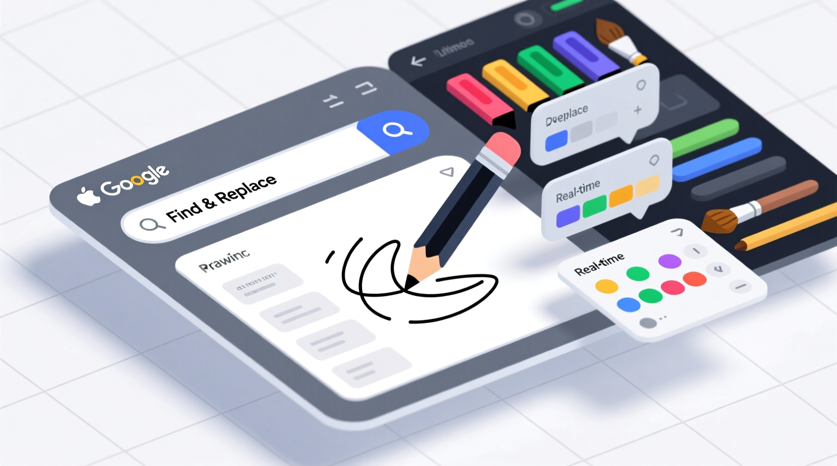 google docs gets full find replace drawing tools