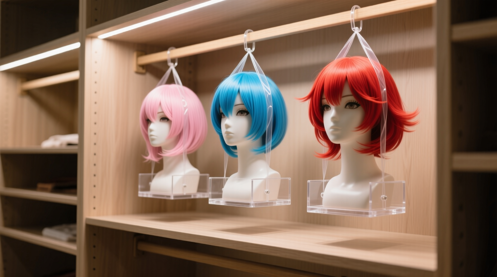 cosplay wig storage dust free mannequin head solutions