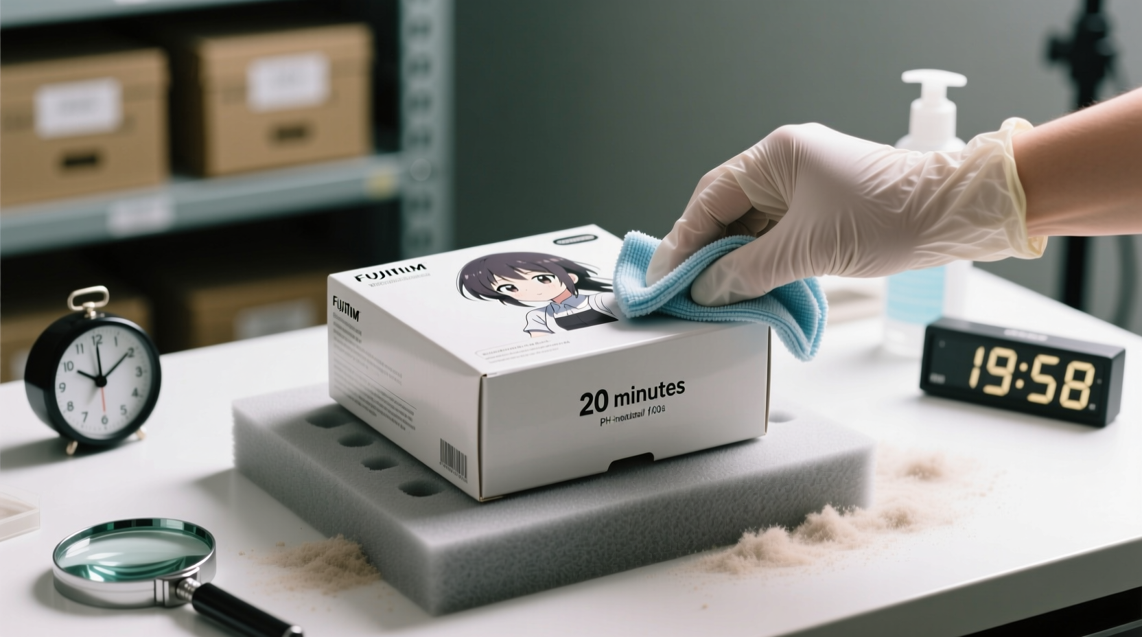 how to sanitize flooded anime collectible boxes