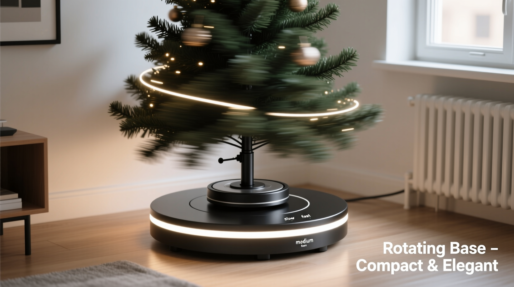 is a rotating christmas tree base worth it for tiny spaces