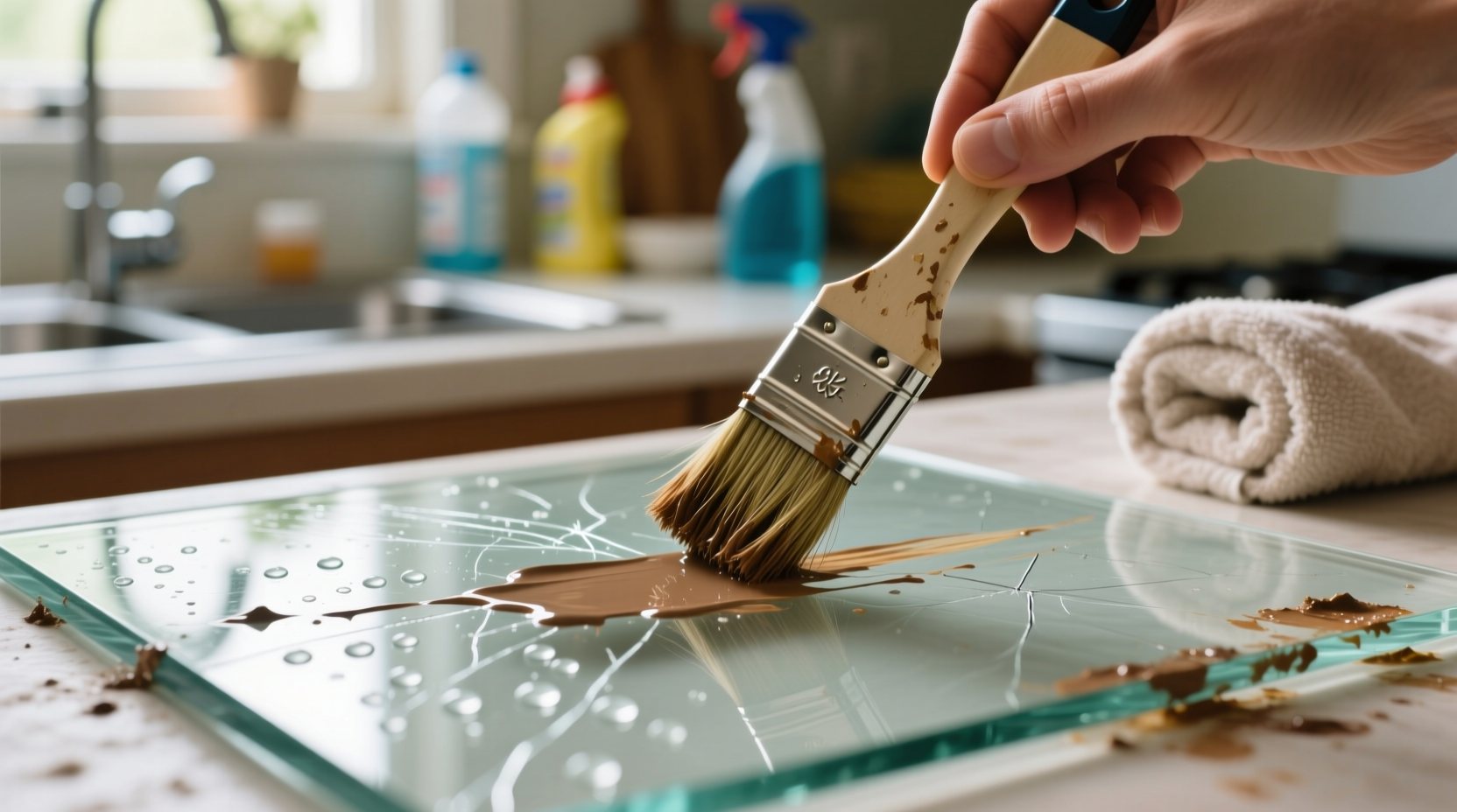 how to remove paint from glass