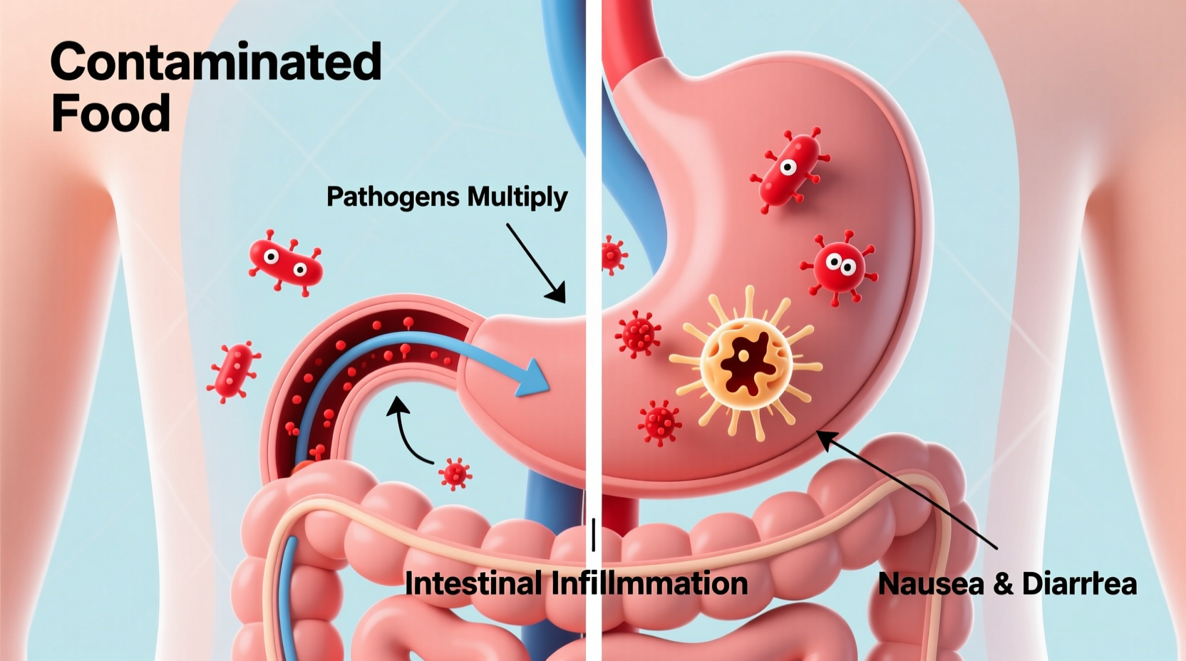 how does food poisoning work