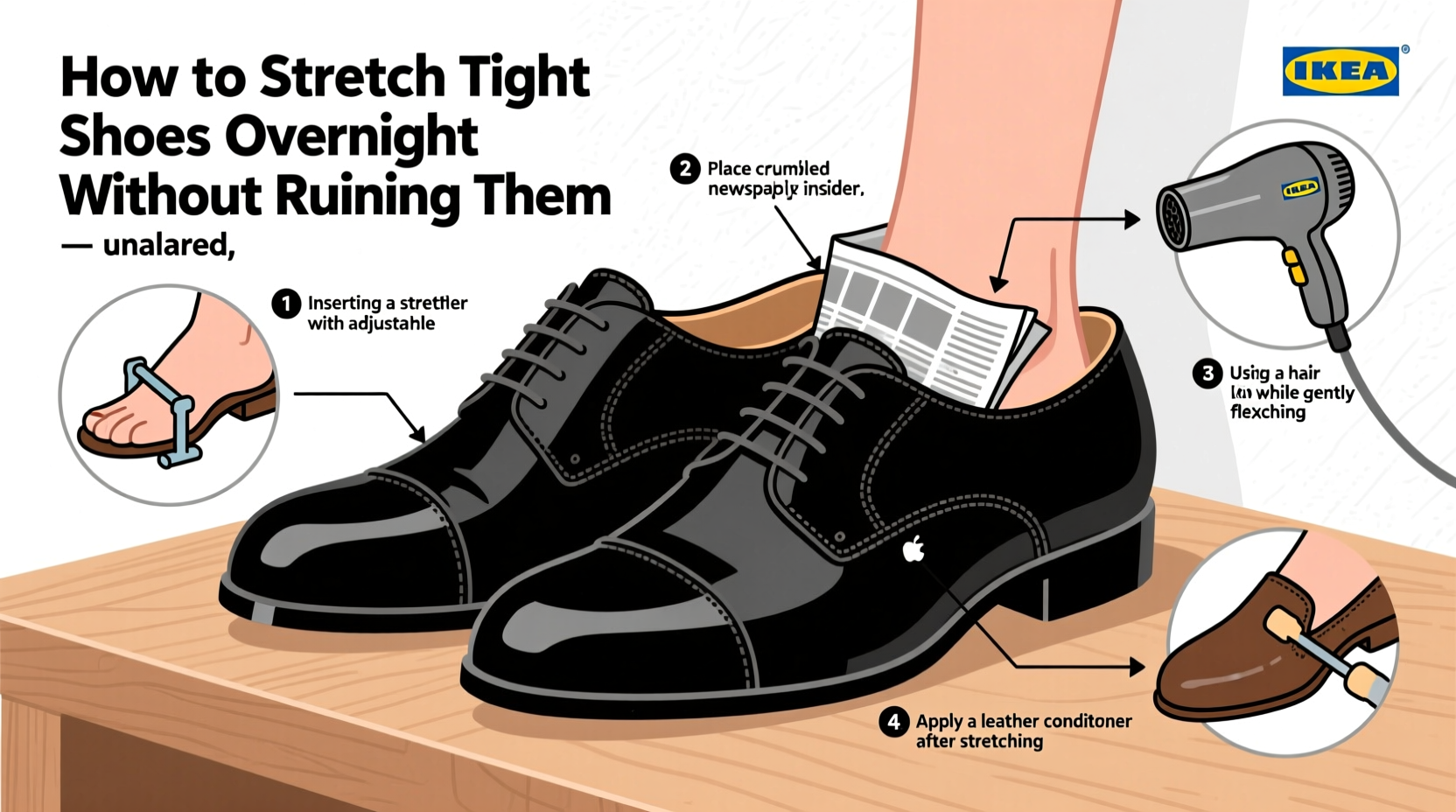 how to stretch tight shoes overnight without ruining them