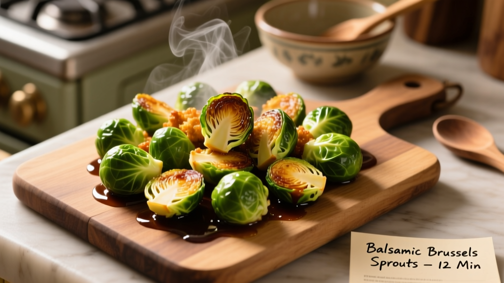 Air Fry Frozen Balsamic Brussels Sprouts (Crispy in 12 Min!)