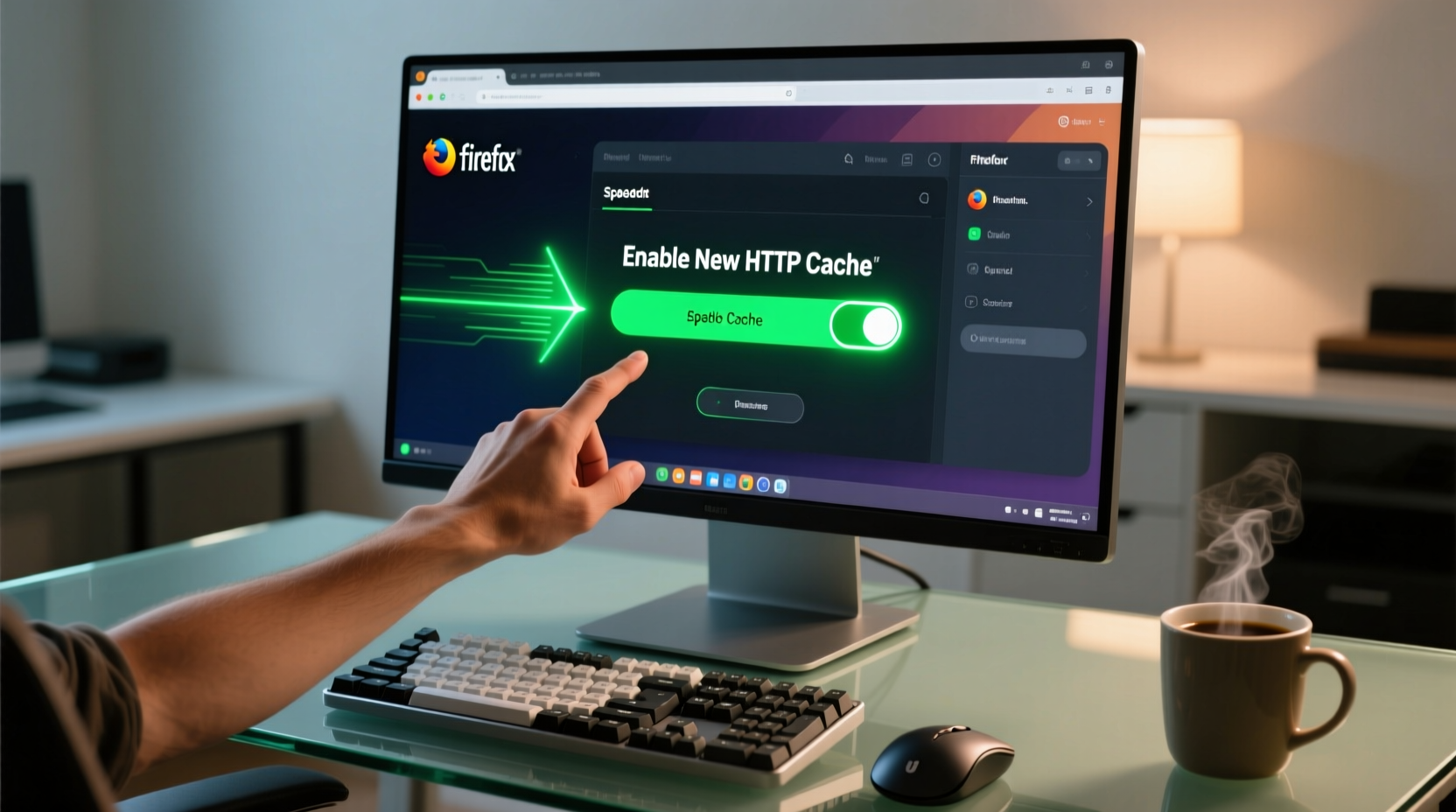 speed up firefox by enabling its new http cache