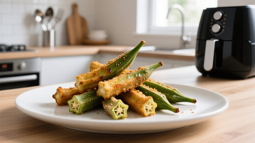 Crispy Frozen Okra in Air Fryer (No Soggy Mess!)