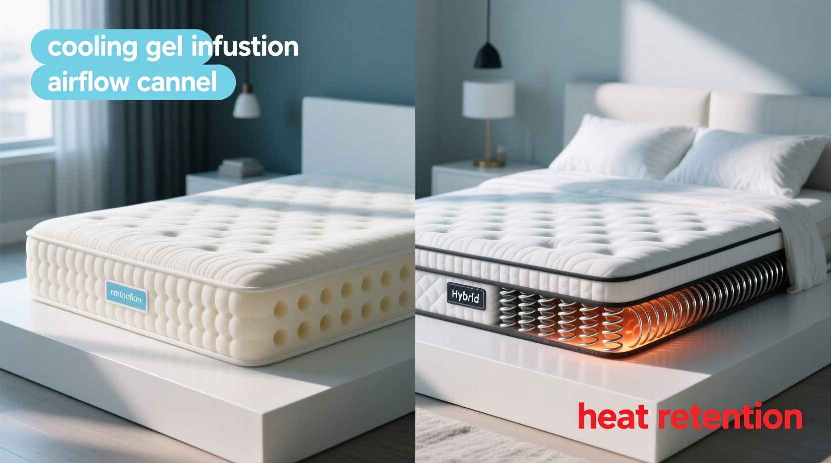 memory foam mattress vs hybrid spring is the cooling tech real